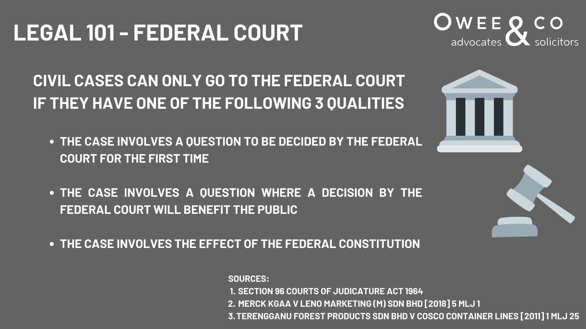 Legal 101 - 5 Federal Court