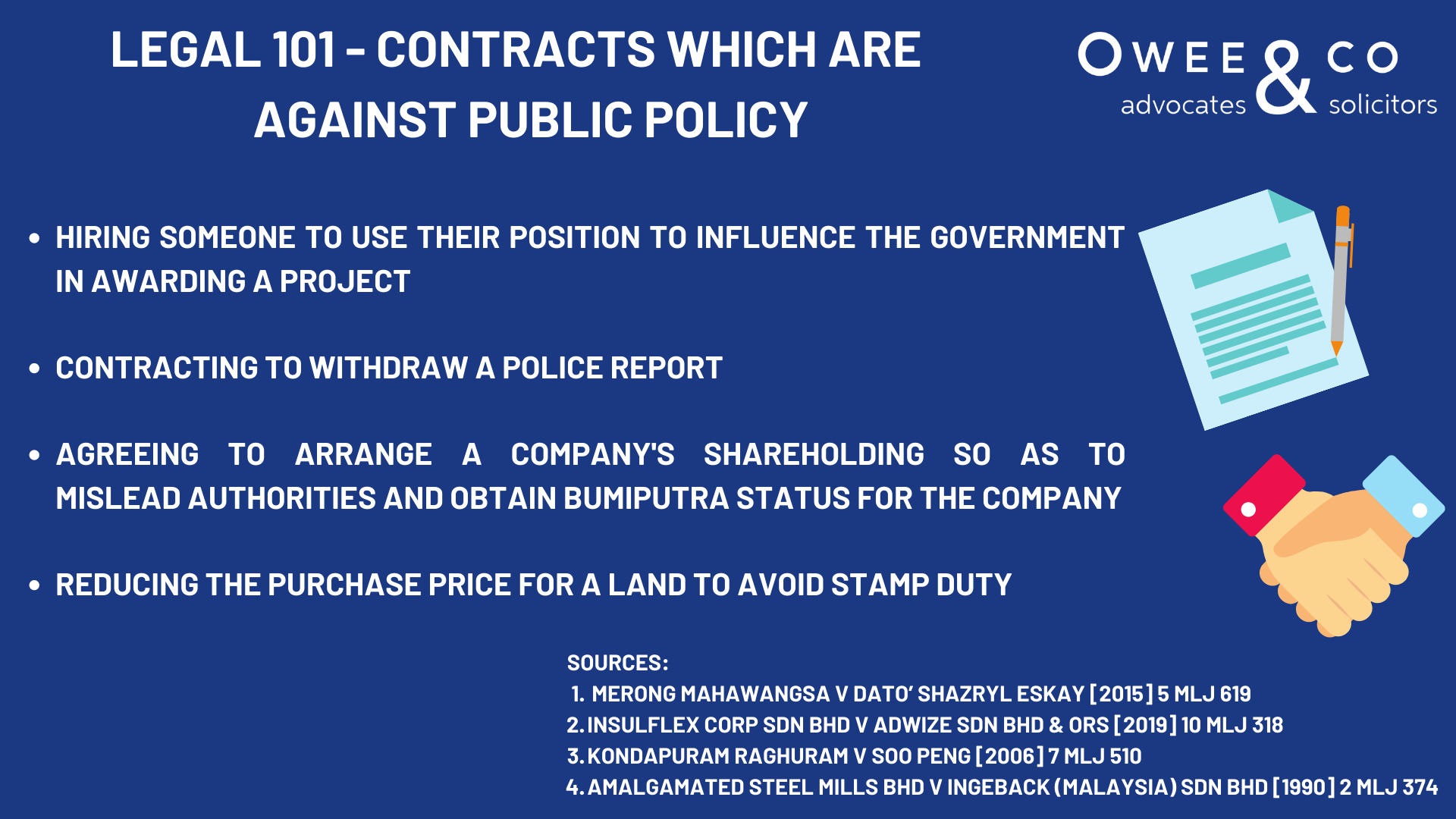 Legal 101 - 6 Contracts Against Public Policy