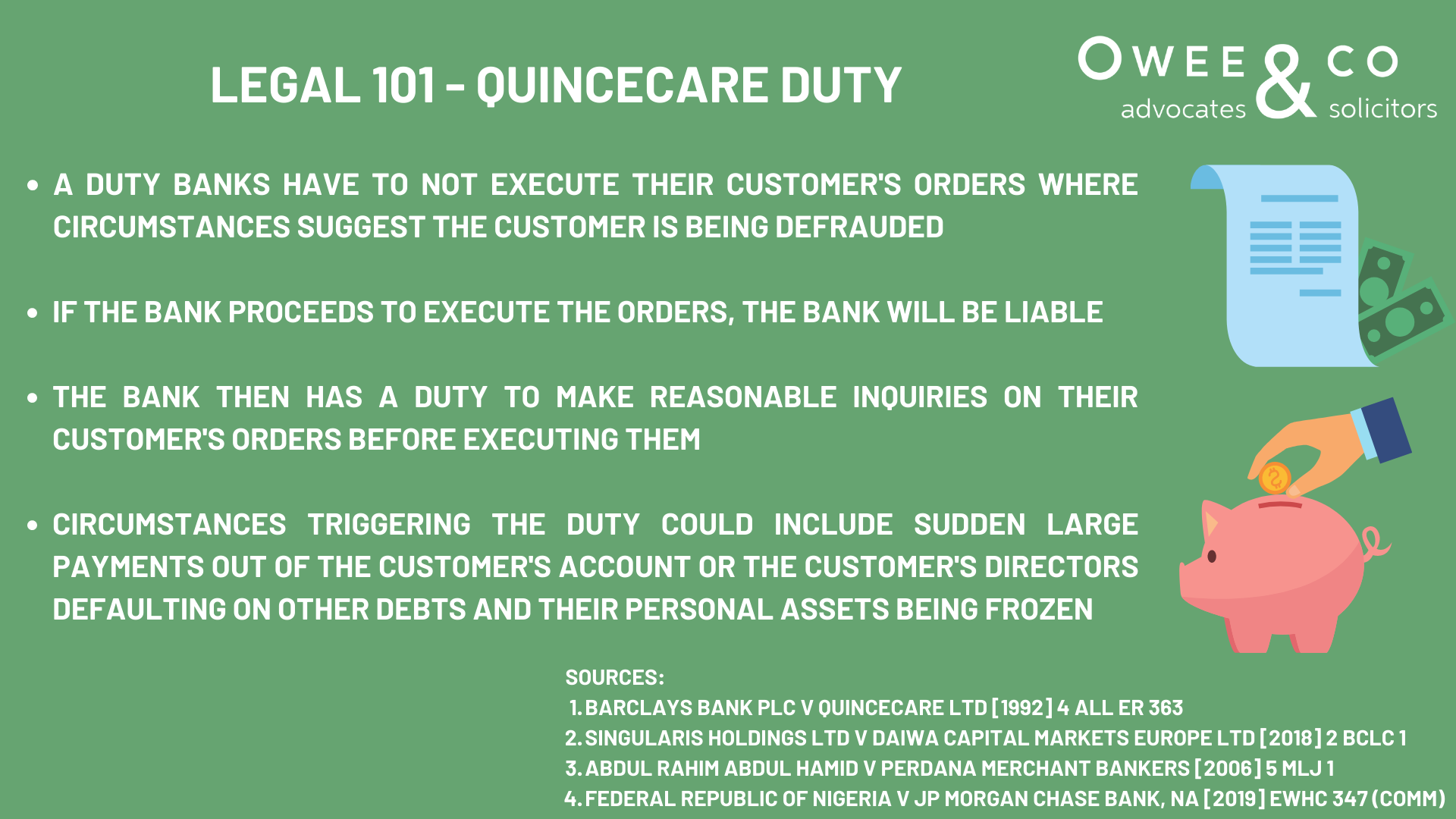 Legal 101 - 7 Quincecare Duty