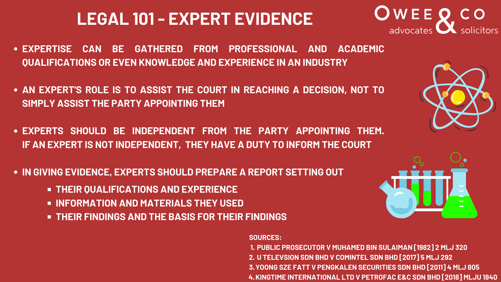 Legal 101 - 9 Expert Evidence